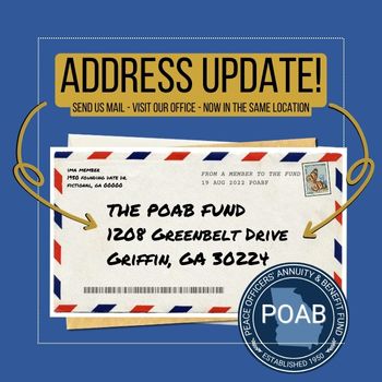 Address Update Notice for the POAB Fund - 1208 Greenbelt Drive, Griffin, GA 30224