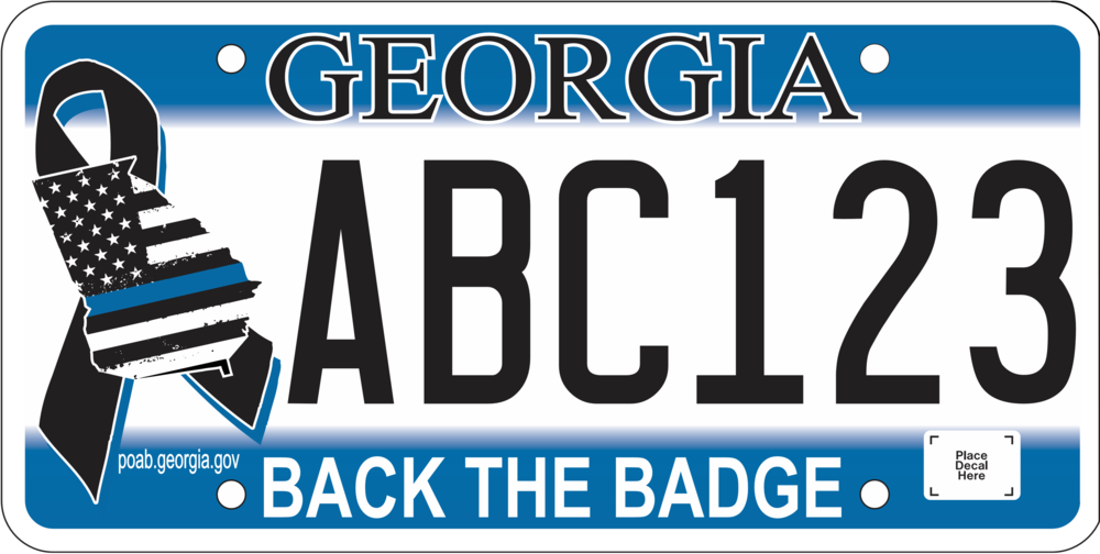 Back the Badge License Plate