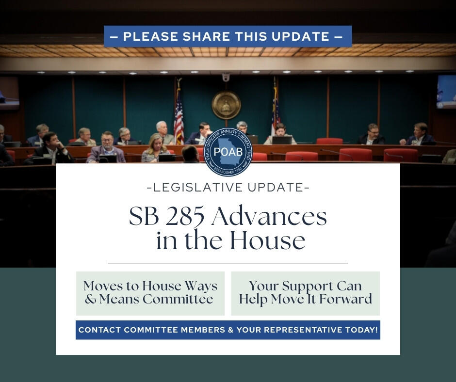 Please share this update - SB 285 Advances in the House